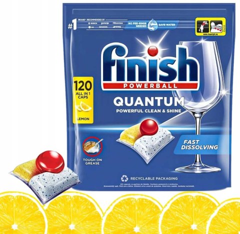 FINISH Tabletki do zmywarki lemon 120 Quantum FINISH Tabletki do zmywarki lemon 120 Quantum