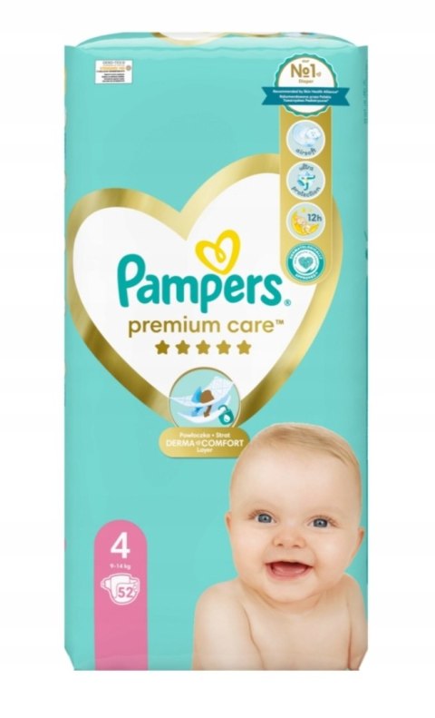 Pampers premium care comfort pieluszki dla dzieci 52szt 9-14kg r4 Niemcy Pampers premium care comfort pieluszki dla dzieci 52szt 9-14kg r4 Niemcy