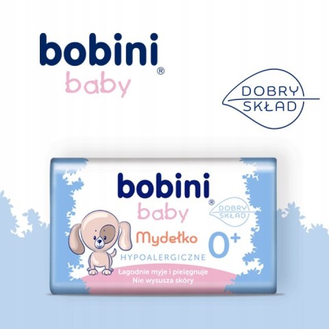 Bobiny Baby Mydełko w Kostce dla Dzieci hypoalergiczne 90g Bobiny Baby Mydełko w Kostce dla Dzieci hypoalergiczne 90g