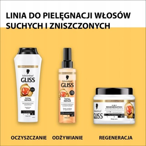 Gliss Hair Repair Total Repair Szampon do włosów 250ml Gliss Hair Repair Total Repair Szampon do włosów 250ml