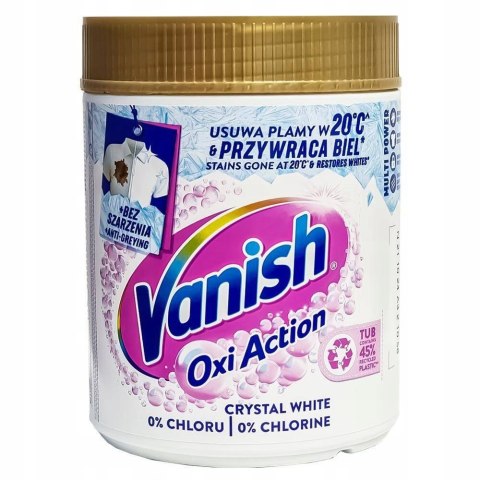 VANISH Oxi Action White proszek odplamiacz wybielacz do białego 470g VANISH Oxi Action White proszek odplamiacz wybielacz do białego 470g