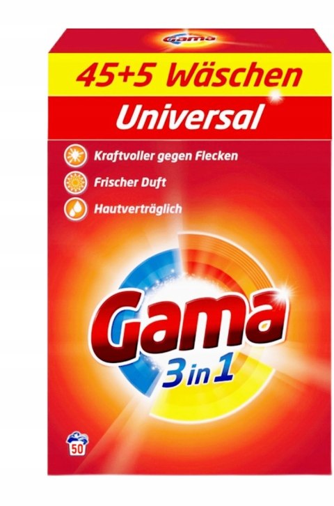 Gama proszek do prania Universal 3,00kg WASCHEN 3in1 Gama proszek do prania Universal 3,00kg WASCHEN 3in1